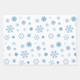 Feuille De Papier Cadeau Snowflakes 
