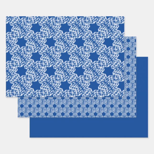 Feuille De Papier Cadeau Snowflakes and Stars (Lot)