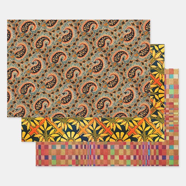 Feuille De Papier Cadeau Sofia, Zinnias et Taos Shift (Lot)
