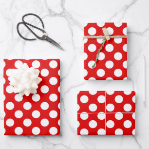 Feuille De Papier Cadeau soirée motif à pois carrelés 