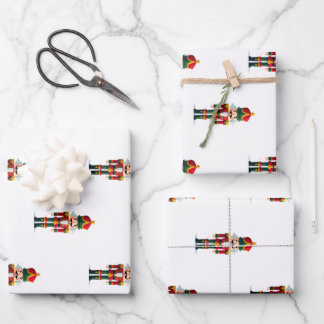 Feuille De Papier Cadeau Soldat casse-noisette
