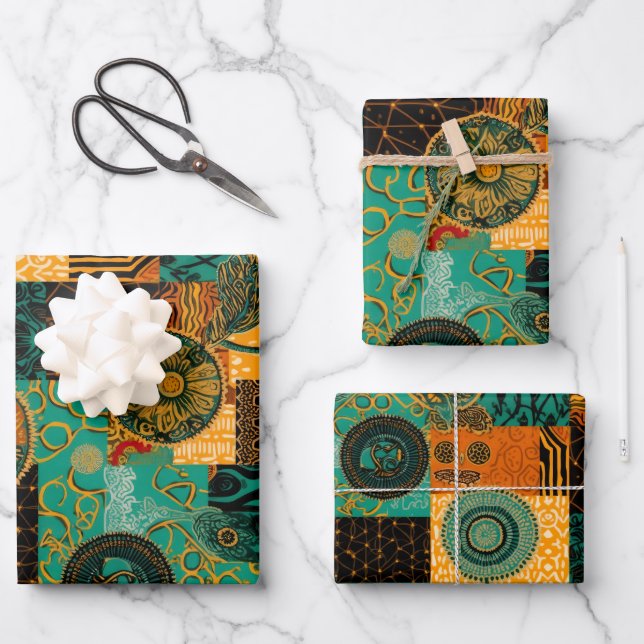 Feuille De Papier Cadeau Sophisticated Soulful Holidays (Recto)