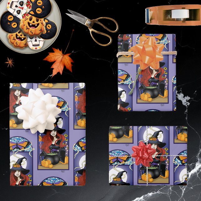 Feuille De Papier Cadeau Sorcière Art nouveau (Créateur téléchargé)