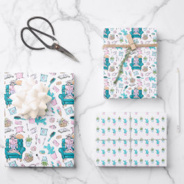 Feuille De Papier Cadeau Spa Day Girlie