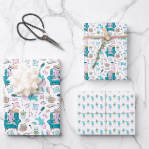 Feuille De Papier Cadeau Spa Day Girlie