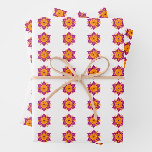 Feuille De Papier Cadeau Spécial Diwali (En situation)