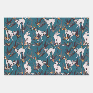 Feuille De Papier Cadeau sphynx chat drôle enfants motif