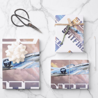 Feuille De Papier Cadeau Spitfire argenté