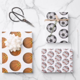 Feuille De Papier Cadeau "Sports"