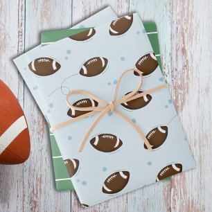 Feuille De Papier Cadeau Sports amusants Terrain de football vert Whimsical