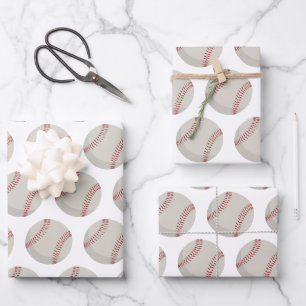 Feuille De Papier Cadeau Sports de baseball