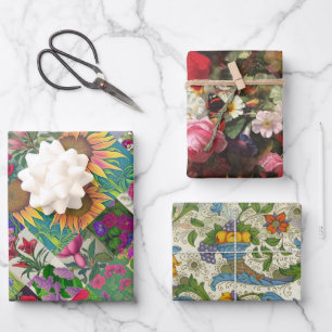 Feuille De Papier Cadeau Spring Set Floral, Positano et Fleuresse