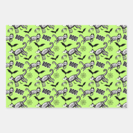 Feuille De Papier Cadeau Squelette Animaux