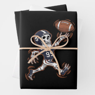 Feuille De Papier Cadeau Squelette de football américain Football américain