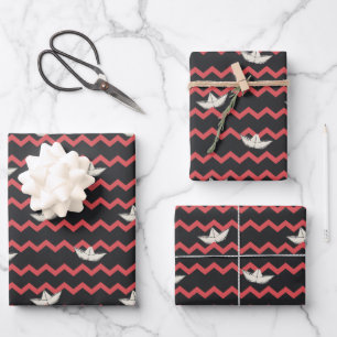 Feuille De Papier Cadeau SS Georgie Boat Chevron Motif
