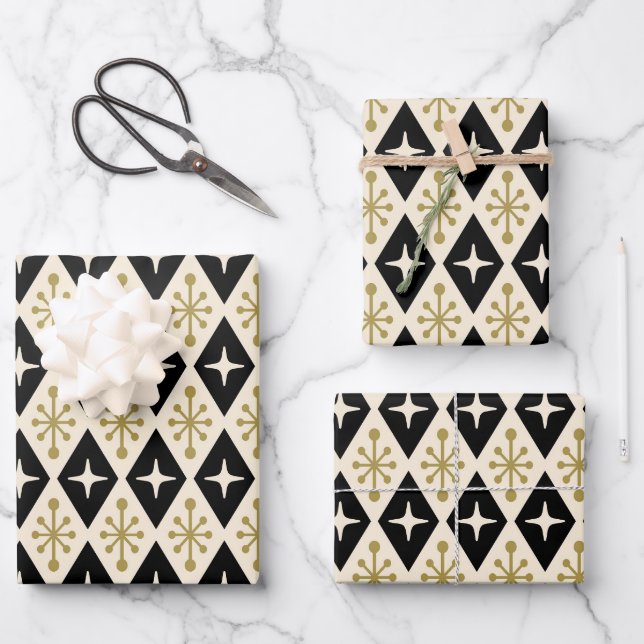 Feuille De Papier Cadeau Starburst Pattern (Recto)