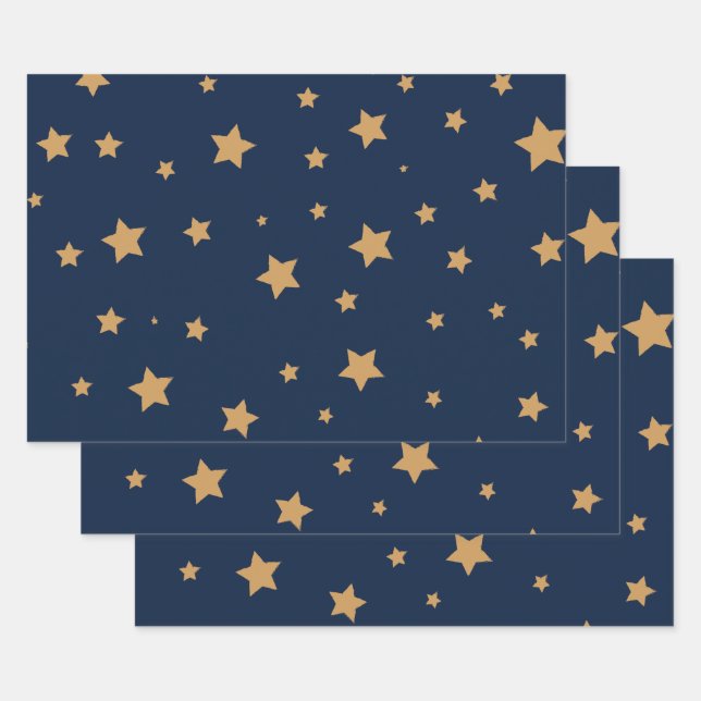 Feuille De Papier Cadeau Stars - (Lot)