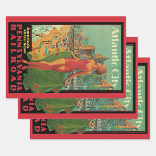 Feuille De Papier Cadeau Station balnéaire d'Atlantic City, Pennsylvania Ra