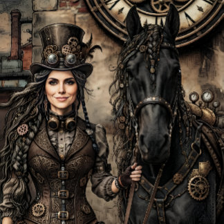 Feuille De Papier Cadeau Steampunk féminine découpage paper