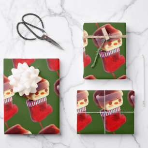 Feuille De Papier Cadeau Stockage de Noël