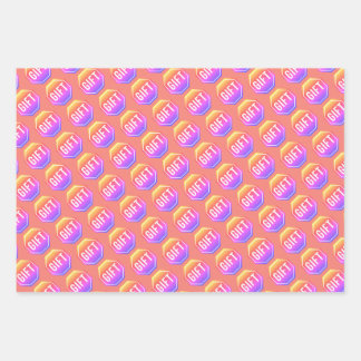 Feuille De Papier Cadeau STOP : GIFT y2k Funny Unique Novelty Simple Classi