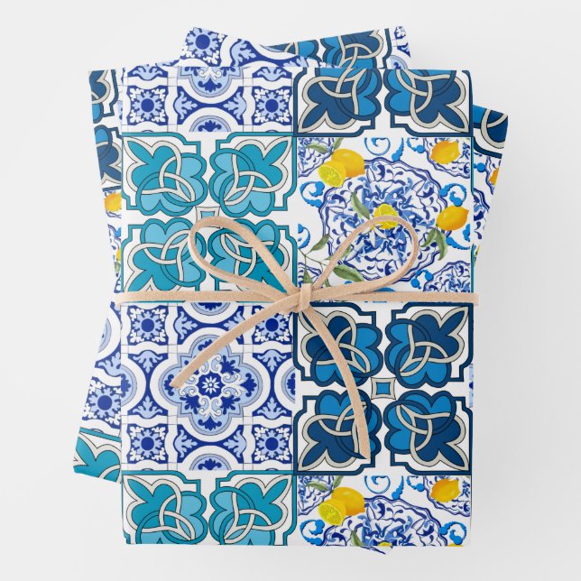Feuille De Papier Cadeau Style italien, dynamique            (En situation)