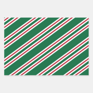 Feuille De Papier Cadeau Sucre de canne de Noël Enveloppement de cadeaux tr