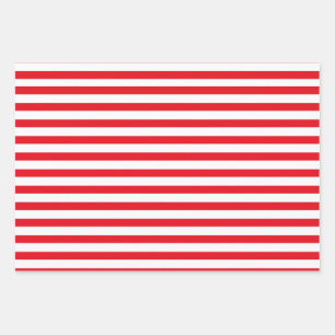 Feuille De Papier Cadeau Sucre de canne Red & White Stripes Noël