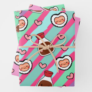 Feuille De Papier Cadeau Super mignon Sushi Kawaii