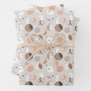 Feuille De Papier Cadeau Sweat Dream Bunnies Dans Motif spatial