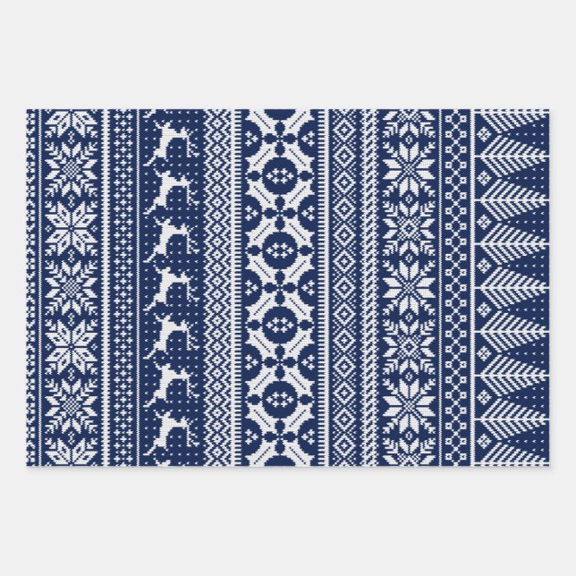 Feuille De Papier Cadeau Sweat Fair Isle Knit (Devant)