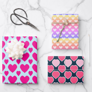 Feuille De Papier Cadeau Sweet Cute Hearts Love Valentine's Day Motif