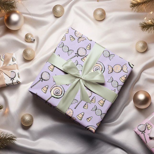 Feuille De Papier Cadeau Sweet Little One Candy thème bébé anniversaire (Adorable Baby Halloween Candy Wrapping Paper for Halloween Birthdays &October Baby Showers.)