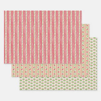 Feuille De Papier Cadeau Sweet Vintage Reds