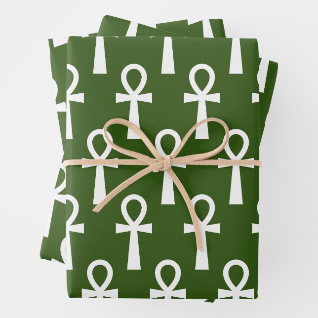 Feuille De Papier Cadeau Symbole égyptien d'Ankh (En situation)