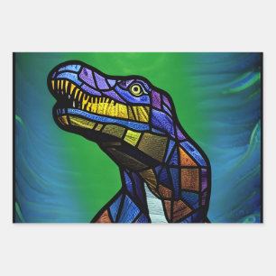 Feuille De Papier Cadeau T-Rex Roi Des Dinosaures