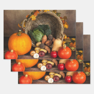 Feuille De Papier Cadeau Table Bountiful Harvest