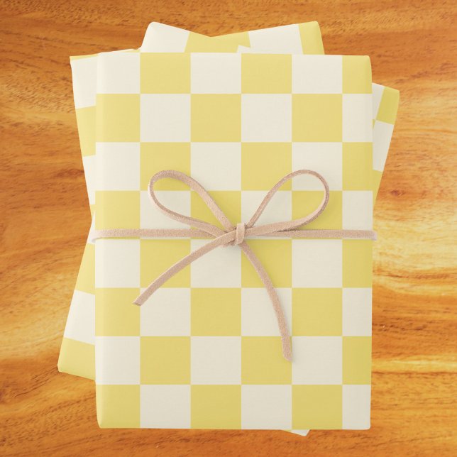 Feuille De Papier Cadeau Tableau de bord jaune (Créateur téléchargé)