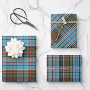 Feuille De Papier Cadeau Tartan Clan Anderson À damiers Motif