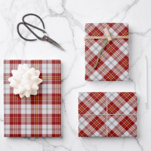 Feuille De Papier Cadeau Tartan Clan MacPherson Robe Rouge