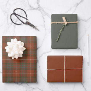 Feuille De Papier Cadeau Tartan Patiné écossais