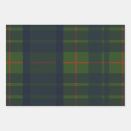 Feuille De Papier Cadeau Tartan rouge vert et bleu Plaid écossais Plaid