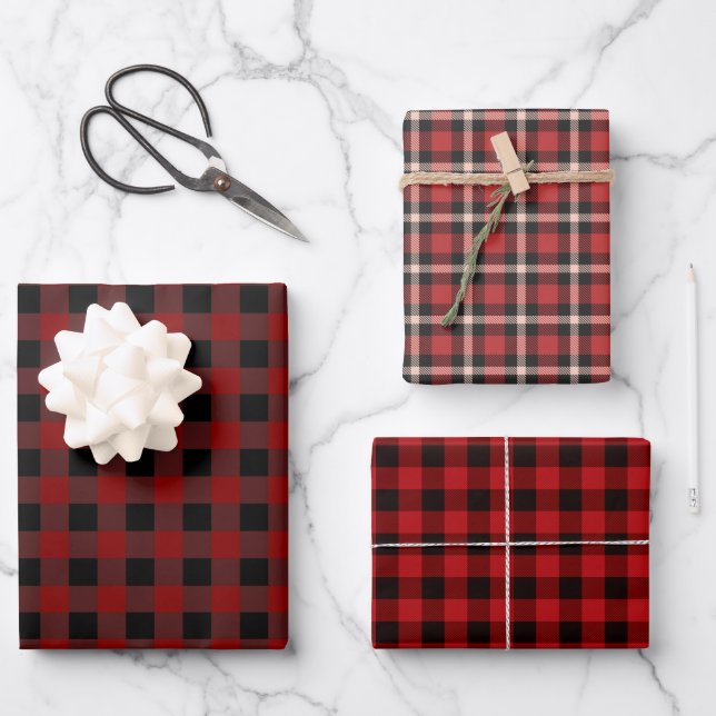 Feuille De Papier Cadeau Tartans écossais (Recto)