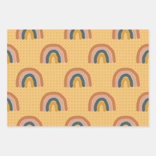 Feuille De Papier Cadeau Tatouages de fleurs simples