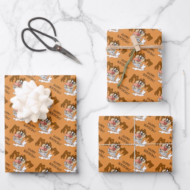 Feuille De Papier Cadeau TAZ™ Whirling Tornado (Recto)