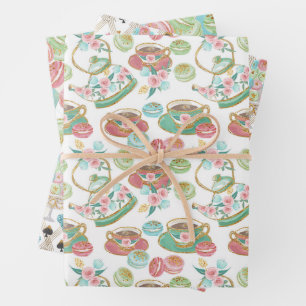 Feuille De Papier Cadeau Tea Time Motif