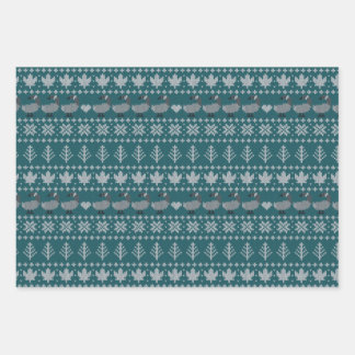 Feuille De Papier Cadeau Téâl Transformateur - Fair Isle - Vacances