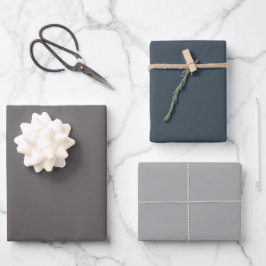 Feuille De Papier Cadeau Teintes Gris Charbon Clair 3 Tons