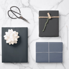 Feuille De Papier Cadeau Teintes Gris Métal Nuancé 3 Tons