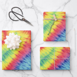 Feuille De Papier Cadeau Teinture à tarte colorée